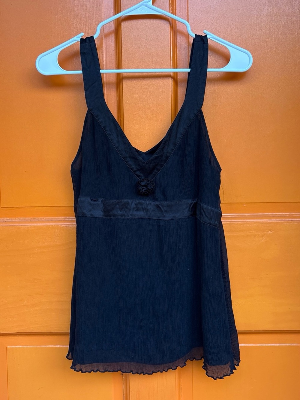 Y2K Next 100% silk babydoll top